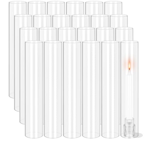 24 PCS Hurricane Candle Holder, 2.5" W x 14" H