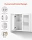 VEVOR Wandschrank für Waschküche Wandschrank, 2-stöckiger Wandhängeschrank (72,6 kg belastbar / 30,5 x 61 x 61 cm Einzelstück) mit 4 Türen, Schrank-Organizer mit verstellbarem Regal, für Küche Garage