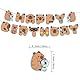 Capybara Geburtstagsbanner 2 Stück,Capybara Happy Birthday Girlande,Niedlich Cartoon Braun Capy Geburtstagsdeko für Jungen Mädchen Kinder Tier Capybara Geburtstag Party Supplies