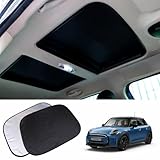 2pcs Foldable Sunroof Shade Sunshade Heat Isolate fit for Mini Cooper, Clubman & Countryman R56 All Years Black