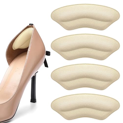 KTSAY 2 Pairs Heel Grips & Pads for Shoes - Non-Slip Cushion Inserts for Loose Shoes Men & Women | Prevent Blisters, Improve Fit & Comfort | Filler for Big Footwear