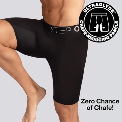 STEP ONE Mens Boxer Briefs Sport, 3 Pairs, Viscose from Bamboo Longer Length Anti Chafing Comfortable Moisture-Wicking Boxers4