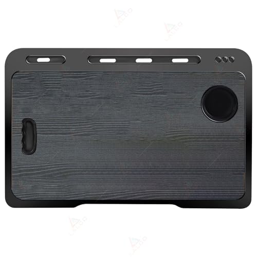 Study Table Bed Table Premium Laptop Table/Foldable and Portable Wooden/Writing Desk for Office/Home/School~~ (COTTED~Black) - Image 5