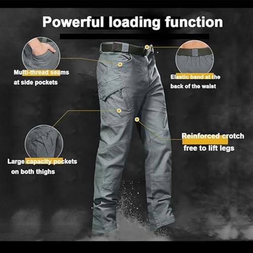 Flexcamo Tactical Pants,Multi Pockets Stretch Waterproof Quick Dry Work Pants2
