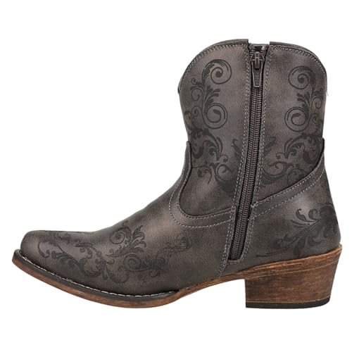 Image of ROPER Womens Short Stuff Embroidery Snip Toe Casual Boots Ankle Low Heel 1-2 inch
