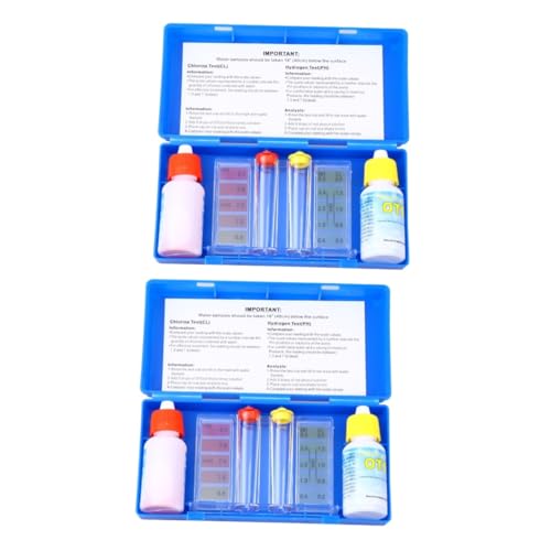 UKCOCO 2 Juegos solución de prueba de química solución de prueba de agua de spa reactivo de piscina reactivo de prueba de piscina líquido de prueba de ph Blue