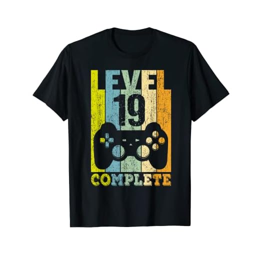 19 Años Cumpleaños Hombre Chica Divertido Regalo Level 19 Camiseta
