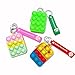 3Pack Mini Pop Fidget Toy Portachiavi Popit Set,Pop Mini Borsa Sensory Toy,Pop it Borsa per Giocattoli con Fossetta semplice,Antistress a fine Tensione Giocattolo Sensoriale l'ansia Adulti e bambini