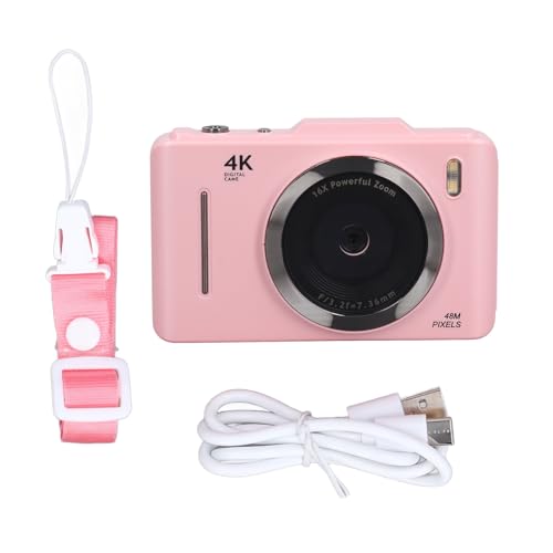 Yunseity Cámara Digital 48MP 4K Compacta Rosa miniatura 7