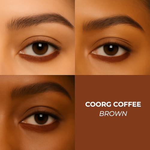 Image of LoveChild Masaba Colored Kajal, Coorg Coffee (Dark Brown)- Intense Color, Smooth Glide, Waterproof, Smudge-Proof Eye Pencil with Almond Oil, 0.3 g