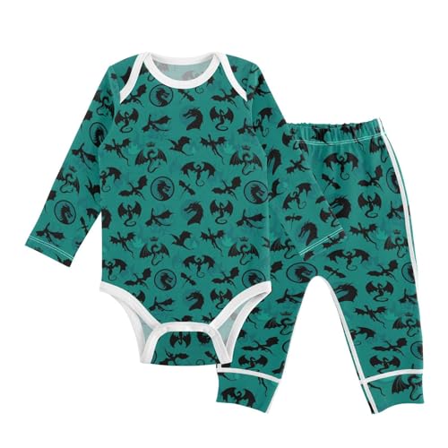 Image of vvfelixl Baby Bodysuits Pants Sets Guitar Headphones Long Sleeve Baby Clothes For Boys Girls 0-24M Black