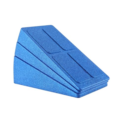 Wenoup 3個 ヨガブロック ウェッジボード ストレッチャー レッグフィットネス トレーニングサポート 滑り止め加工 高密度素材 携帯性 ジム通いに適用, 青