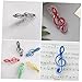 Angoily 10pcs Music Note Clips Colorful Sheet Music Holder Clips for Office Stationery for Musicians Teachers and Students