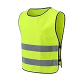 Chaleco de seguridad fluorescente con alta visibilidad. Estas tiras reflectantes de alta visibilidad funcionan como grandes reflectores que brillan. ¡Te mantienen visible para las personas, los automóviles y más!