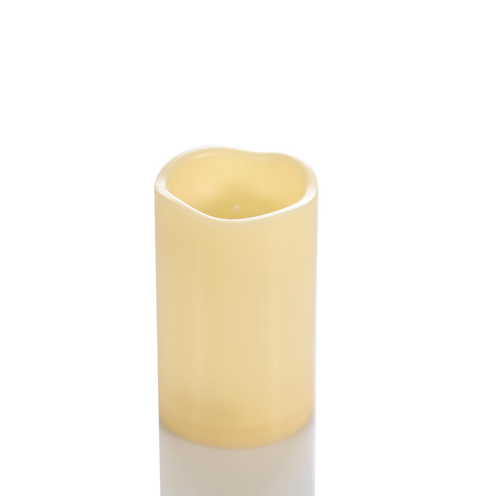 Flameless Outdoor Battery Operated Candles with Timer 3'' x 5'' Waterproof Pillar Candle Flickering Plastic Electric LED Lights for Wedding Party Halloween Thanksgiving Christmas Decoration Gift