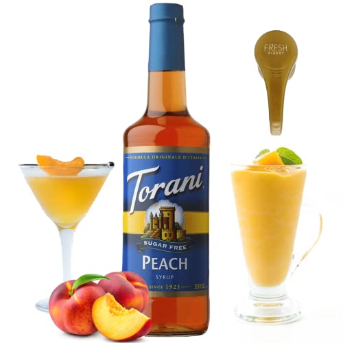 Fresh Finest Sugar Free Peach Flavored Syrup 25 4 Ounces Peach Syrup Coffee Toppings With Fresh Finest Pump thumb #3