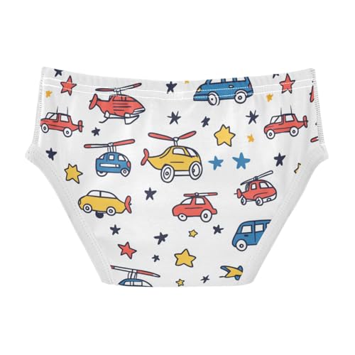 Wusikd Stars Helicopter Boys' Underwear Cotton Trucks Boys Briefs Soft Toddler Underwear 2T2