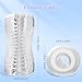Abanney Male Masturbator Sex Toys - Adult Sex Toy Pocket Pussy, TPE Male Masturbation Sleeve, Penis Training Sex Toy for Men, 3D Realistic Texture Spiral Tunnel Stroker, Couple Sex Toys & Game (Clear)
