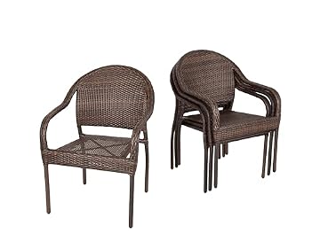 resin wicker stacking chairs