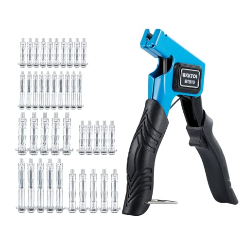 Kit Cheville Molly avec Pince, Chevilles Molly Assortiment avec 40 cheville Molly Metallique pour Placo Brique Creuse, Pince Molly Professionnel Convient à M3 M4 M5 M6 M8 Cheville Molly