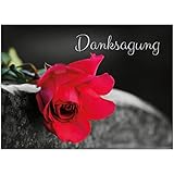 15 x Danksagung Trauerkarten mit 15 Umschlägen im Set - Danke nach Trauer, Beerdigung, Sterbefall, Friedhof, Begräbnis