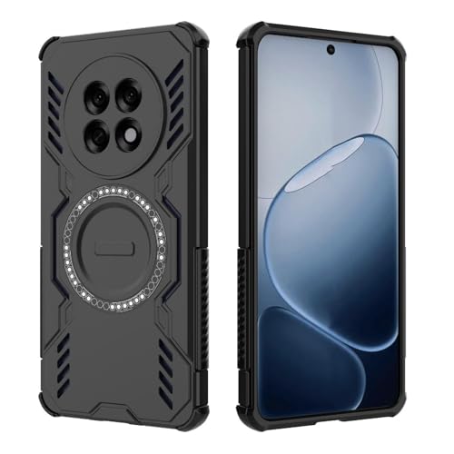 Image of Back Cover Case for Oppo F31 Pro Plus 5G | 360 Protection Mobile Phone Case Mag-Safe | Camera Protection | Oppo F31 Pro Plus Back Cover | Oppo F 31 Pro Plus 5+G - Black TPU+PC