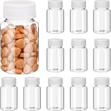 Lurrose 小瓶 ミニボトル 80ml サンプルボトル 12個 蓋付き 小分け PETプラスチック製 密閉瓶 透明 小物入れ 化粧品収納 詰め替 容器 旅行用品