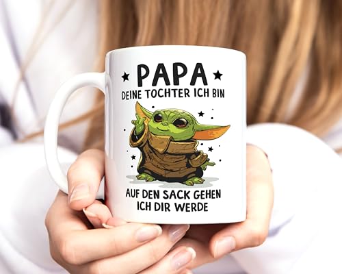 MoonWorks Kaffee-Tasse Papa Sprüche Geschenk Vatertag Lustig Motiv Baby- mit Spruch Weiss standard – Ansicht 4