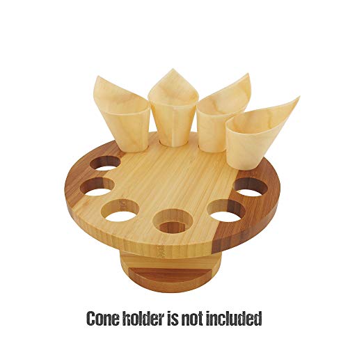 Bamboomn Brand - 5" Tall X 2" Dia Disposable Wood Cones - 100 Pieces #TOP4