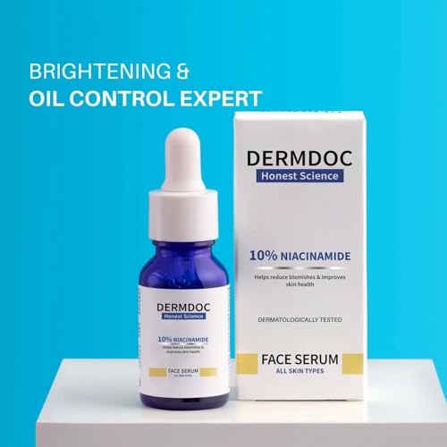 Image of DermDoc by Purplle 10% Niacinamide Face Serum (5ml) | skin radiance face serum, niacinamide serum