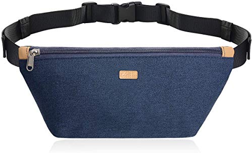 Running Waist Belt Bag for Women Men, Fanny Pack Hiking Waist Bag with Adjustable Strap Navy Blue