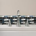 FGT Fantastic Glass Tile 12" X 12" X 8 mm Gwyneth Beautiful Kitchen Backsplash and Bathroom Glass Mosaic Tiles in Blue Grey and White Finish