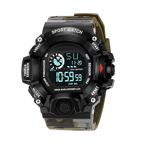 Image of Acnos Digital Sports Watch - Rugged Outdoor Multi-Function Countdown Timer & Alarm (WR30 Water-Resistant)