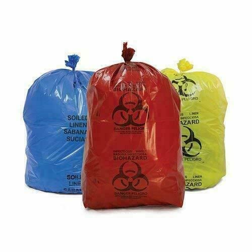 Bio-Medical Waste Bag with Low Density (Pack of 30) in red, Blue, Yellow Color