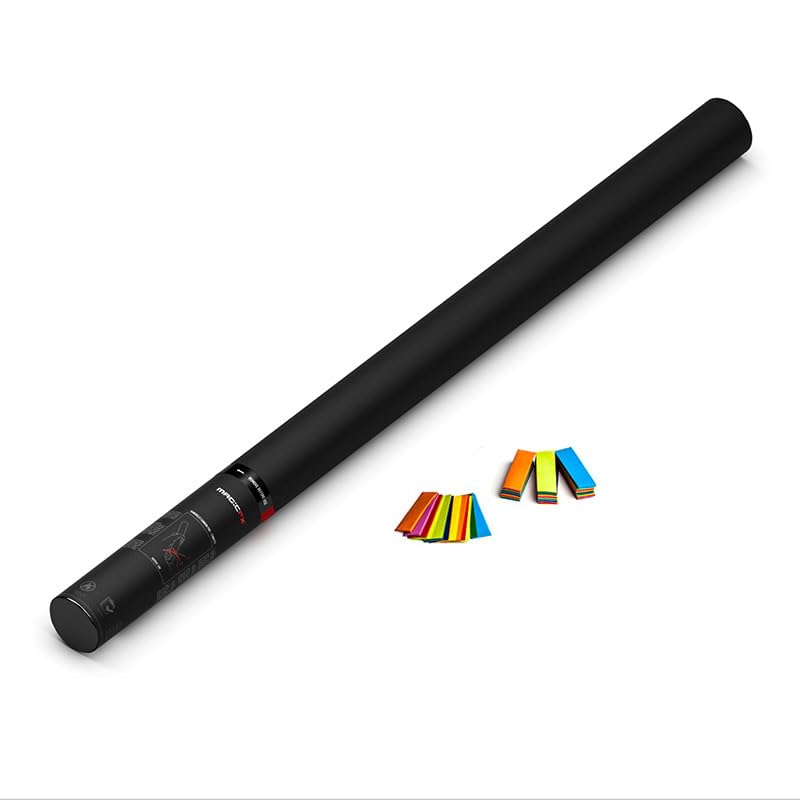 4 Stück manuelle Konfettikanonen, mehrfarbig, 80 cm – Reichweite 14 m – ideal für Partys & Veranstaltungen ZENDA CLUB®