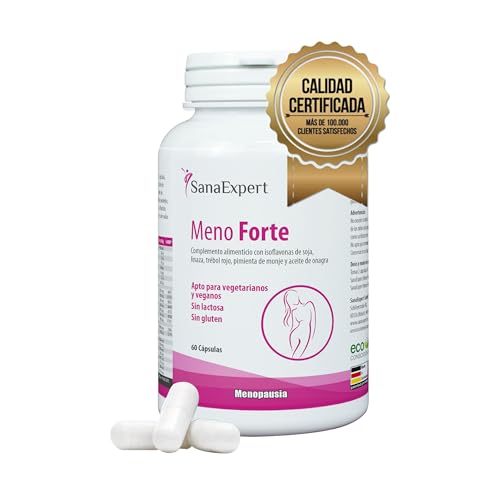 Sanaexpert Meno Forte - Suplemento Natural Para Aliviar Los SíNtomas De La Menopausia - Con Isoflavonas De Soja, Calcio, Selenio Y Vitaminas - 60 CáPsulas - Fabricado En Alemania-image