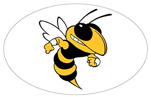 R and R Imports, Inc Gatesville High School Hornets Texas Sports Team 9” x 14” Jumbo Oval Mascot Magnet