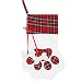 MODCON Christmas Paw Stocking for Pet Dog Large Sherpa Hanging Christmas Stocking for Christmas Decorations, 18 x 11 Inches(01 Red Paw)