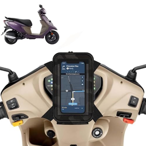 Image of Universal Mobile Holder /Stand /Mount Pouch for Scooters Scooty for Scooty Zest (Black