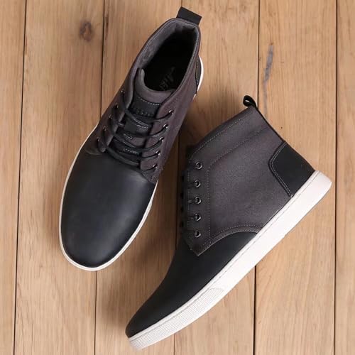 Image of Arkbird Casual Sneaker Boots, High-Top Sneakers Lace-up Leather Chukka Shoes for Men