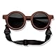 BABYMOCS Baby Sonnenbrille 0-1,5 Jahre BIOPLASTIK & POLARISIERT I Runde Sonnenbrille Baby Jungen & Mädchen BPA-frei I 100% UV SCHUTZ I Mit Band & biegsam I Schwedisches Design Sonnenbrillen Kleinkind