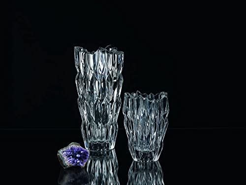 Natchmann Quartz Crystal Vase, 10- Inches, Glass Vases for a Centerpiece, Bouquet, Flowers, and Home Décor, Wedding Gift, Tall, Clear, Dishwasher Safe - Thumbnail 3