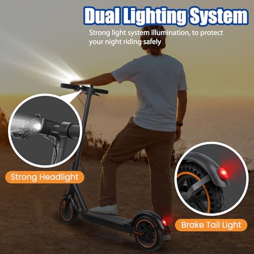 Electric Scooter, 500W Motor, Top Speed 19MPH, 21 Miles Long