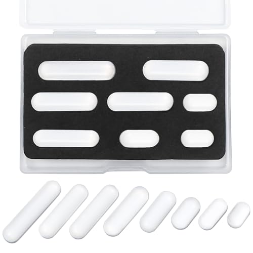 PTFE Magnetic Stir Bar Set for Magnetic Stirrer, White Magnet Mixing Bars