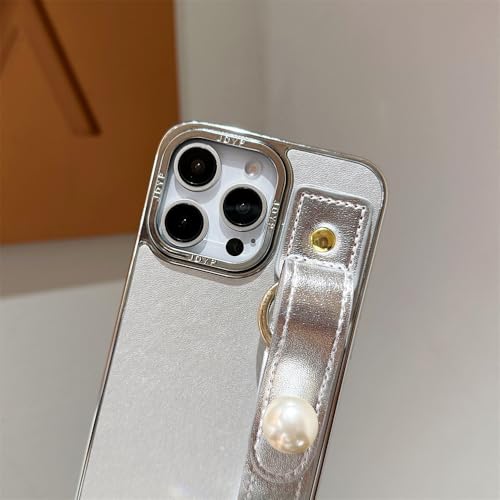 Coque iPhone 14 Pro Max argent pour photos et vidéos mains libres avec support