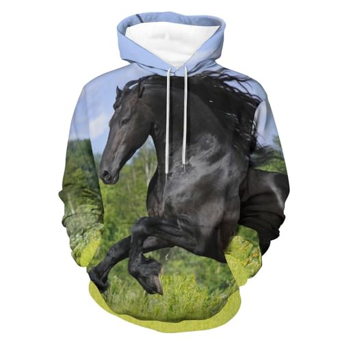 Sweats à Capuche Manche Longue Pull Homme Femme Imprimé Animal