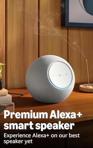 Image of Amazon Echo Studio (newest model), Immersive spatial audio and Dolby Atmos, Designed for Alexa+, Glacier White