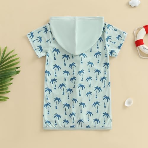 Girls Boys Terry Cloth Swim Cover Up Zip Up Bathing Suit Coverup Wraps Print Toddler Pool Beach Robe Cover Ups Kimono3