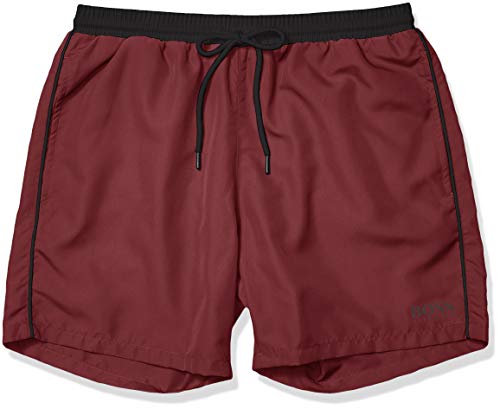 Hugo Boss BOSS Men's Starfish Swim Trunk, Dark Red, m