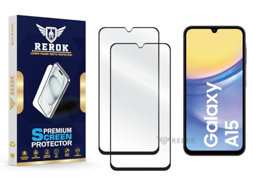 Image of Gorilla Tempered Glass Screen Protector Compatible with Samsung Galaxy A15 [Pack of 2] | Edge-to-Edge, Bubble-Free, Case Friendly, Easy Installation Kit